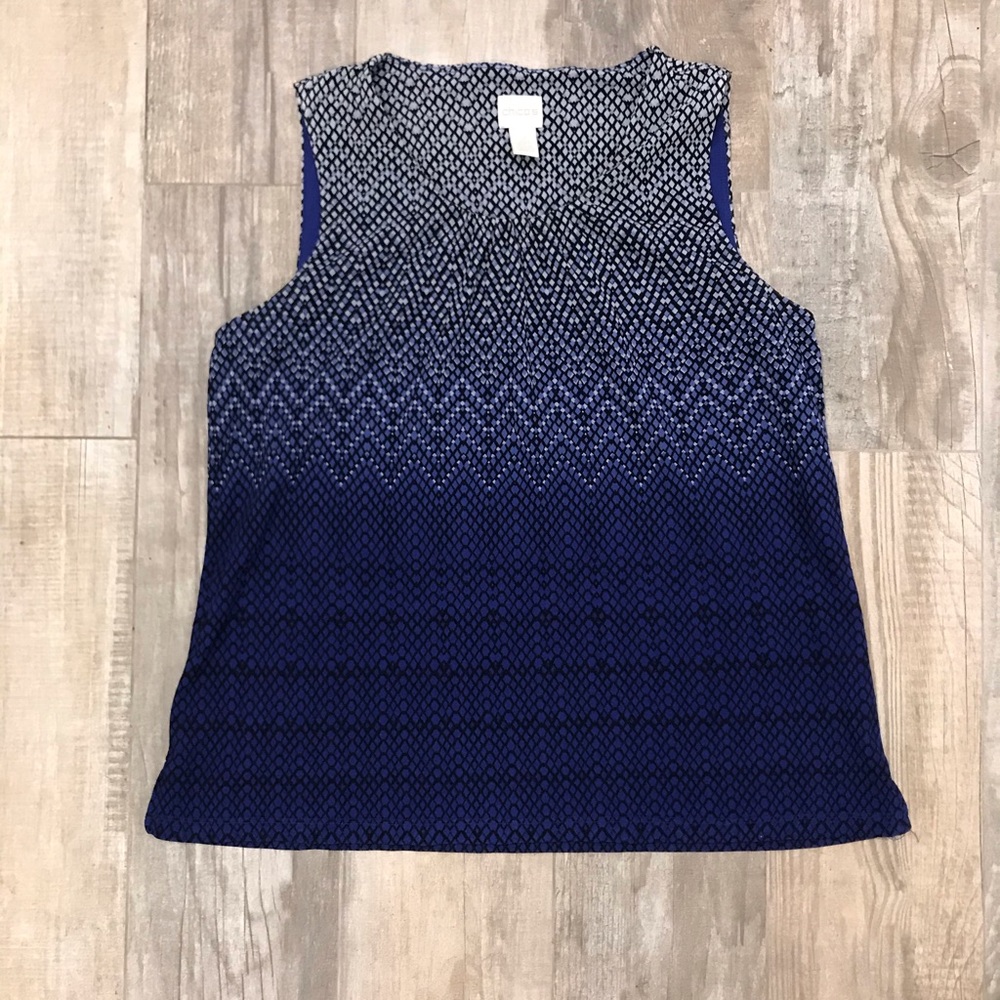 Chico’s ombré geometric women shirt sleeveless